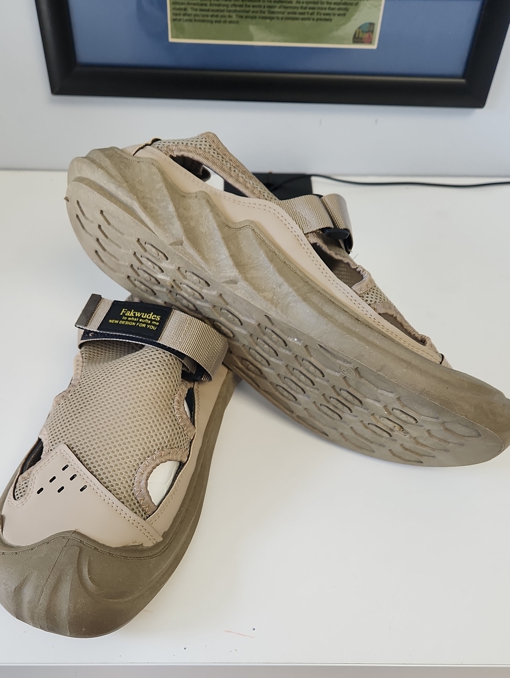 Men’s Outdoor Comfort Sandals by in Beige